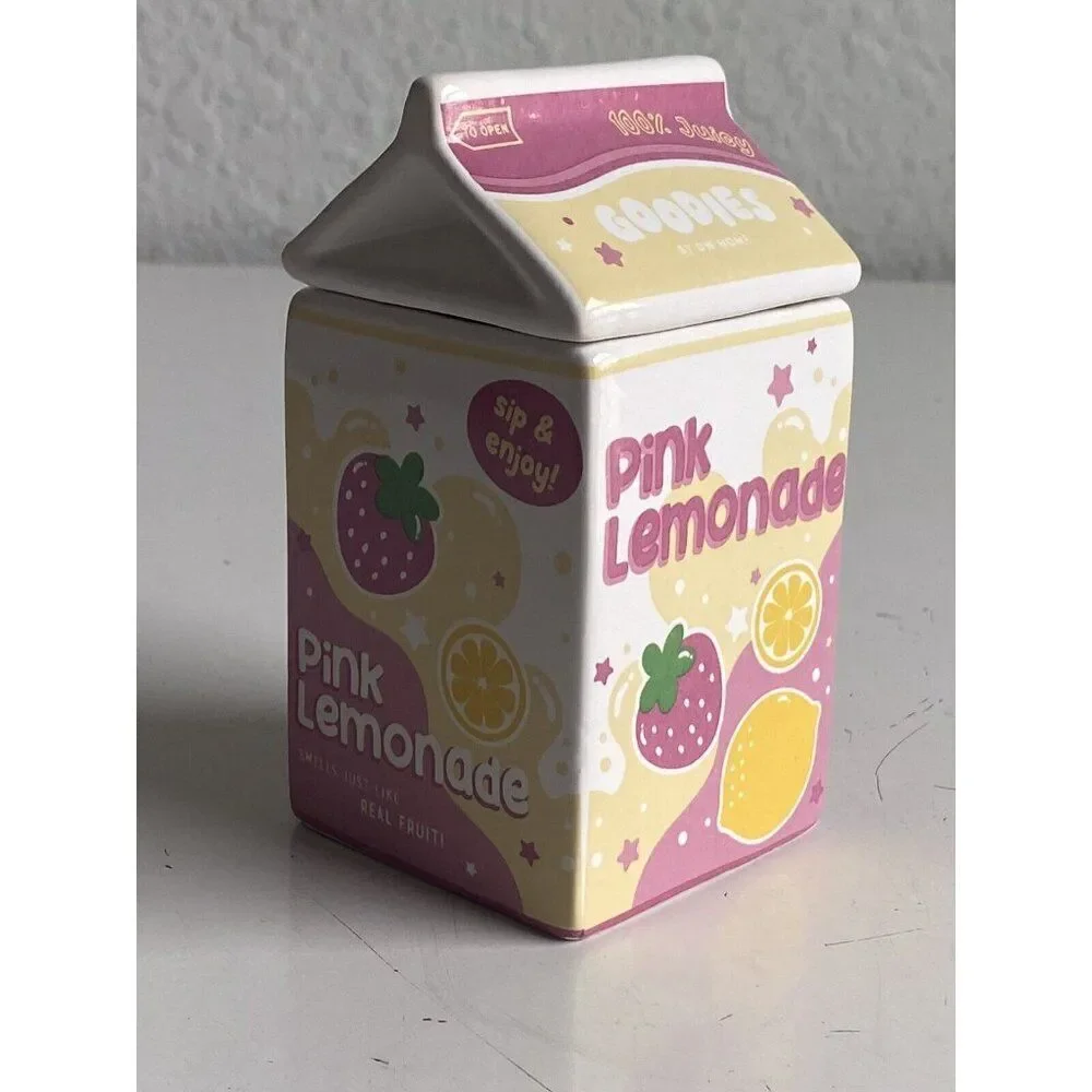 DW Home Goodies Pink Lemonade Scented‎ Candle 6.4 Oz Juice Box NEW